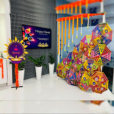 Traditional Diwali Backdrop Decoration