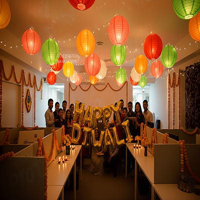 Colorfull Diwali Decoration for office