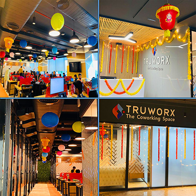 Creative Diwali Decoration in Office