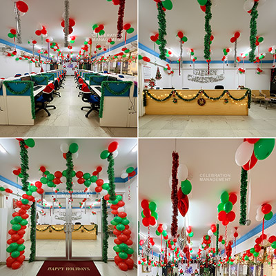 Christmas Balloon Decorations for Office