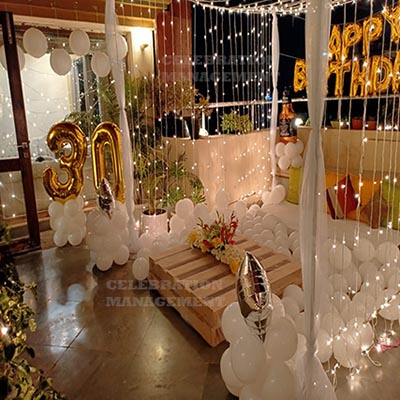 Stunning Lighting Cabana decoration on Terrace