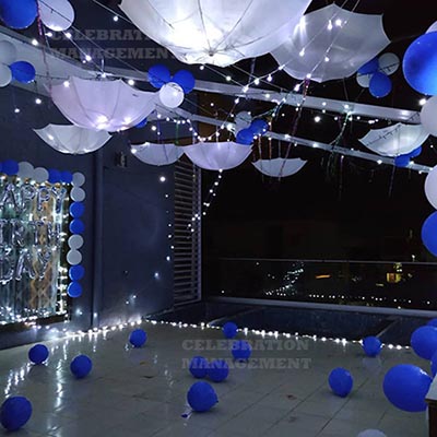 Umbrella Decoration on Terrace