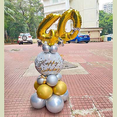 40th Birthday Balloon Bouquet