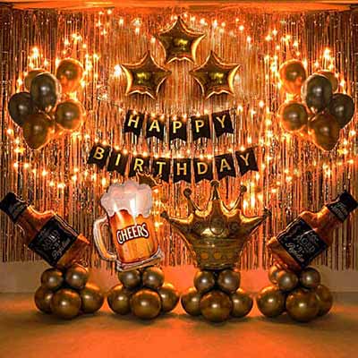 Golden Birthday Wall Decoration