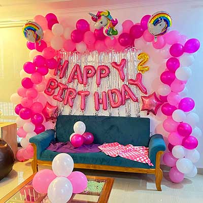 Unicorn Birthday Balloon Decoration