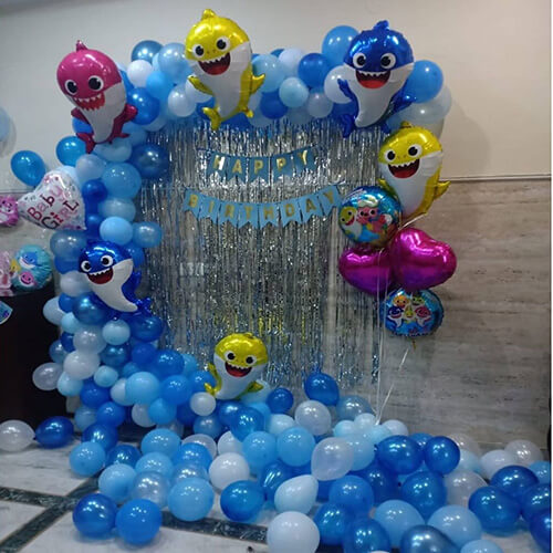 Baby Shark Theme Balloon wall Decor