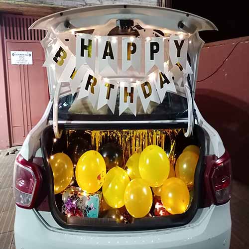 Golden Car Dikki Decorations