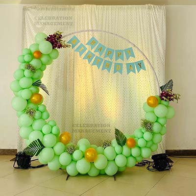 Beautiful Birthday Balloon Ring Decor