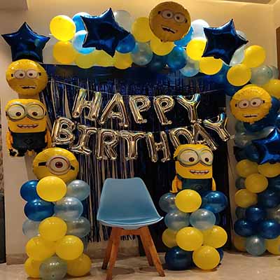Minion Theme Balloon Decotion