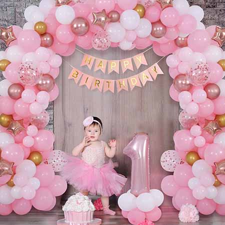 Simple Birthday Decorations for baby Girl