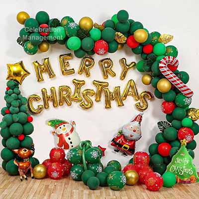 Christmas Party Balloon Decor