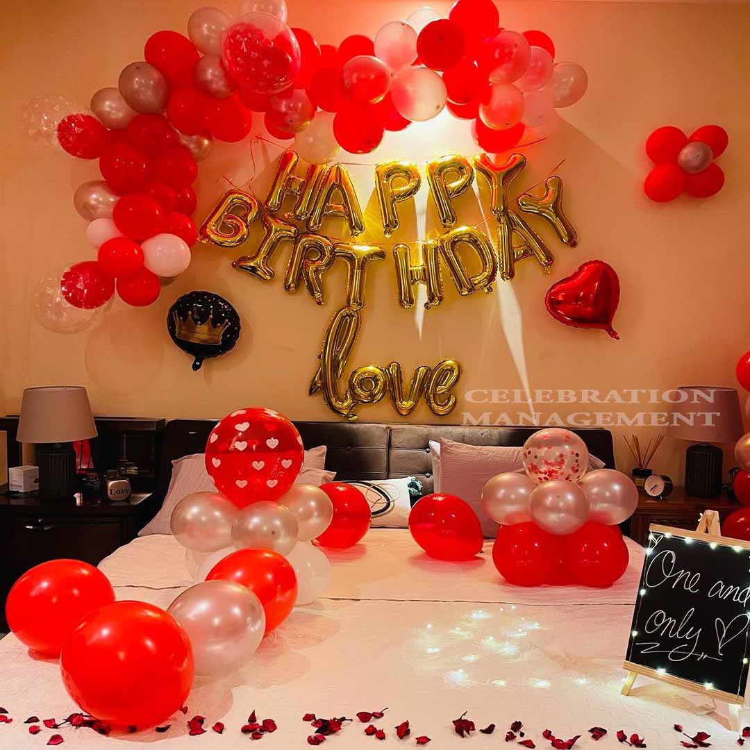 Golden Birthday Love Decoration 