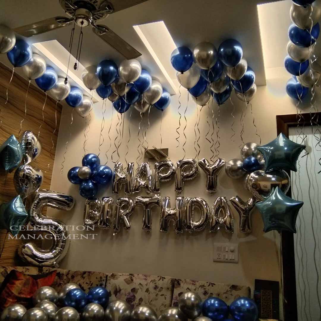 Simple Chrome Balloon Decoration