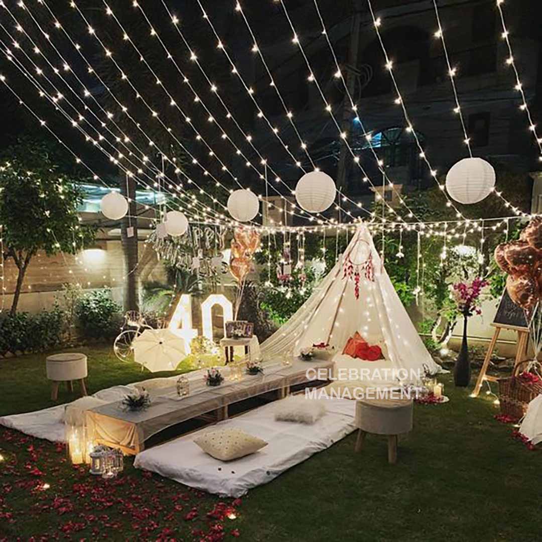 Terrace Decoration with Lights