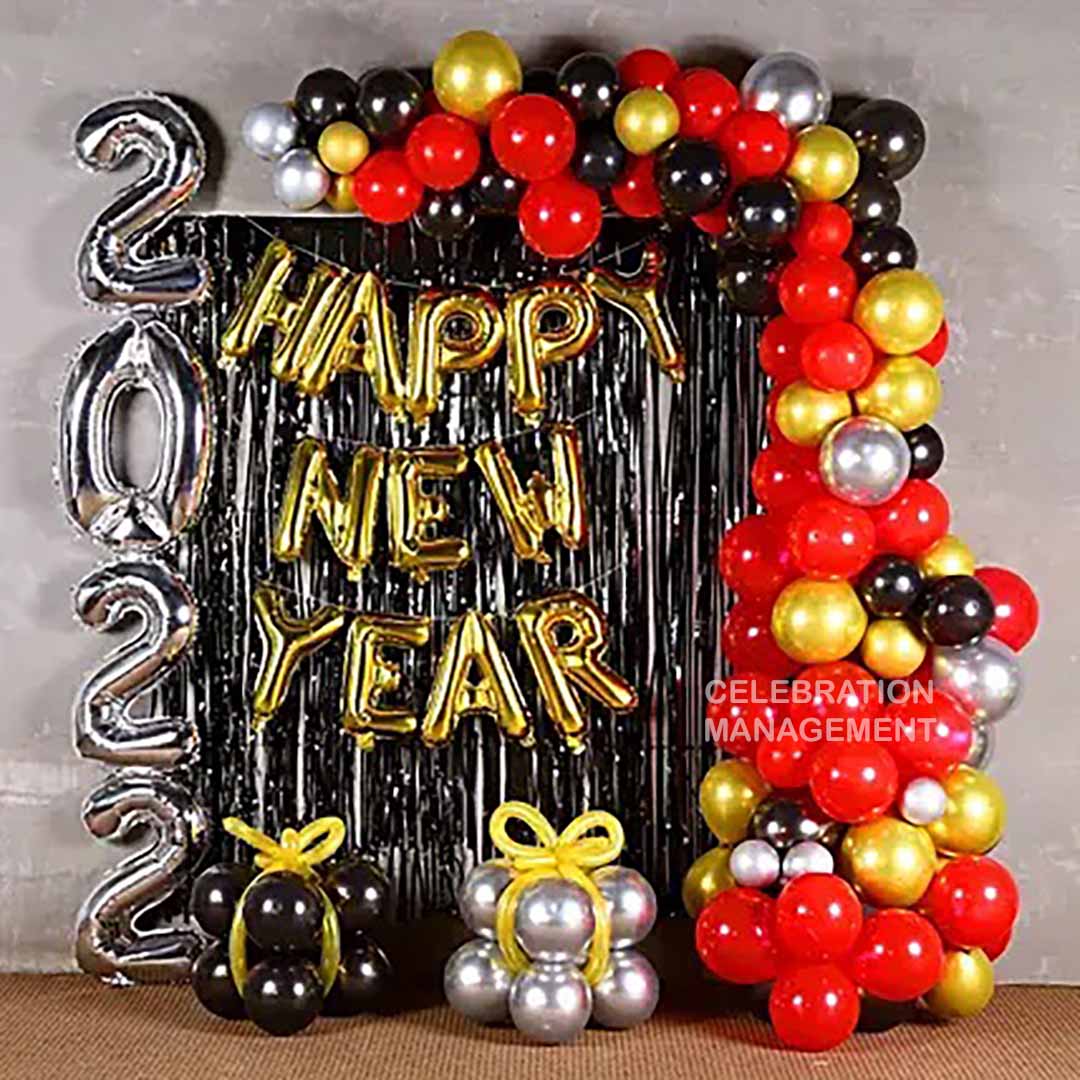 Welcome New Year Balloon Decor