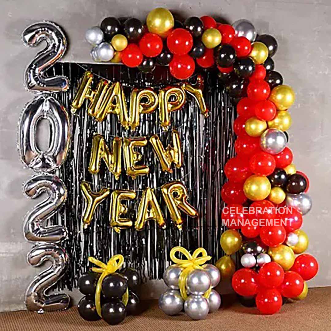 Welcome New Year Balloon Decor