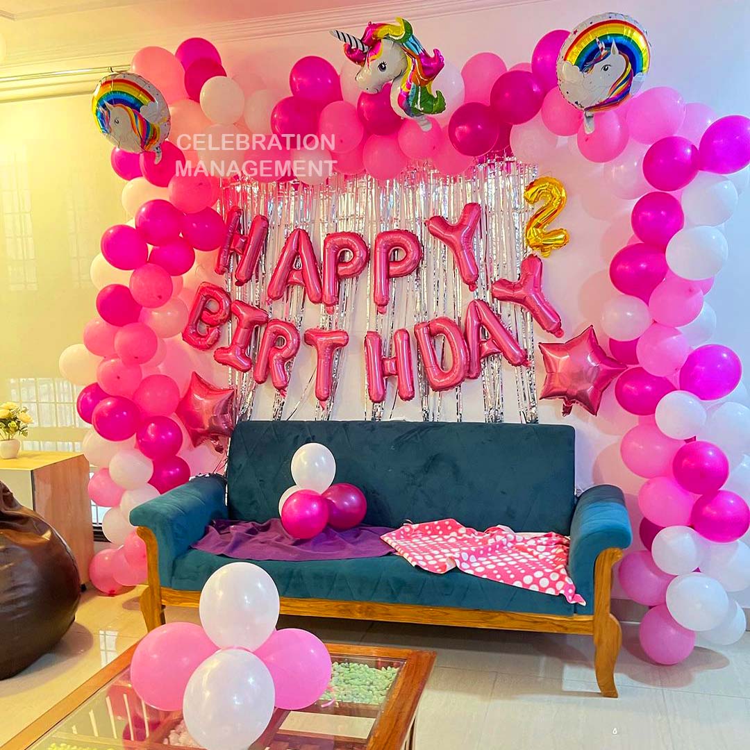Unicorn Birthday Balloon Decoration