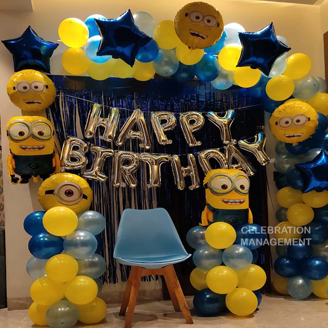 Minion Theme Balloon Decotion
