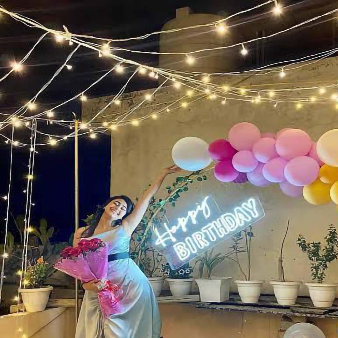 Ring Lighting Decoration on Terrace