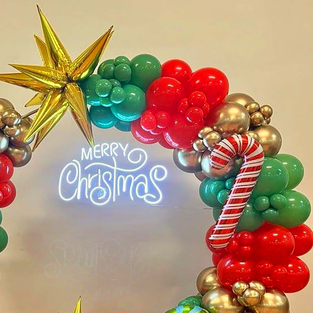Merry Christmas Balloon Ring Decor