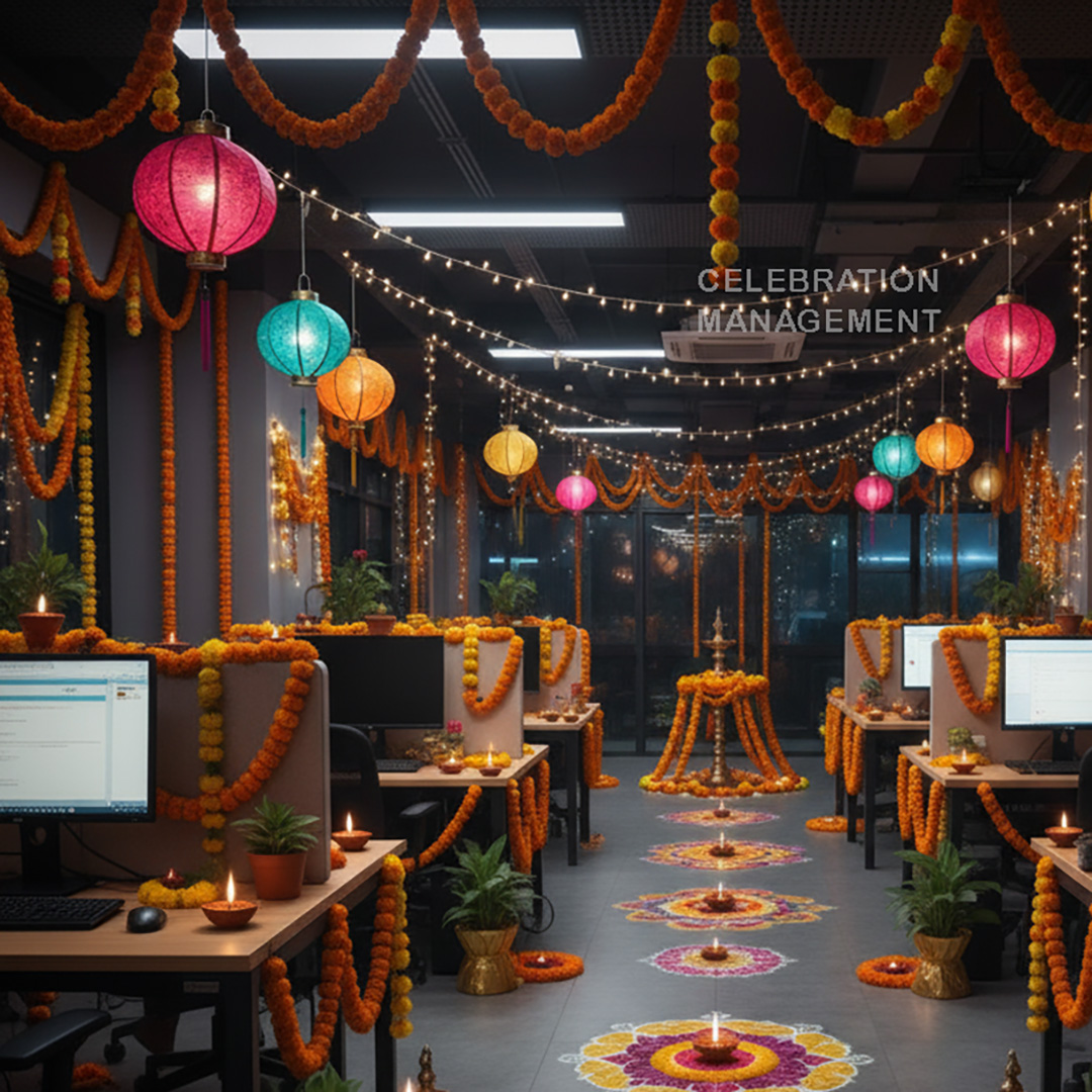 Diwali Decoration for office workstation