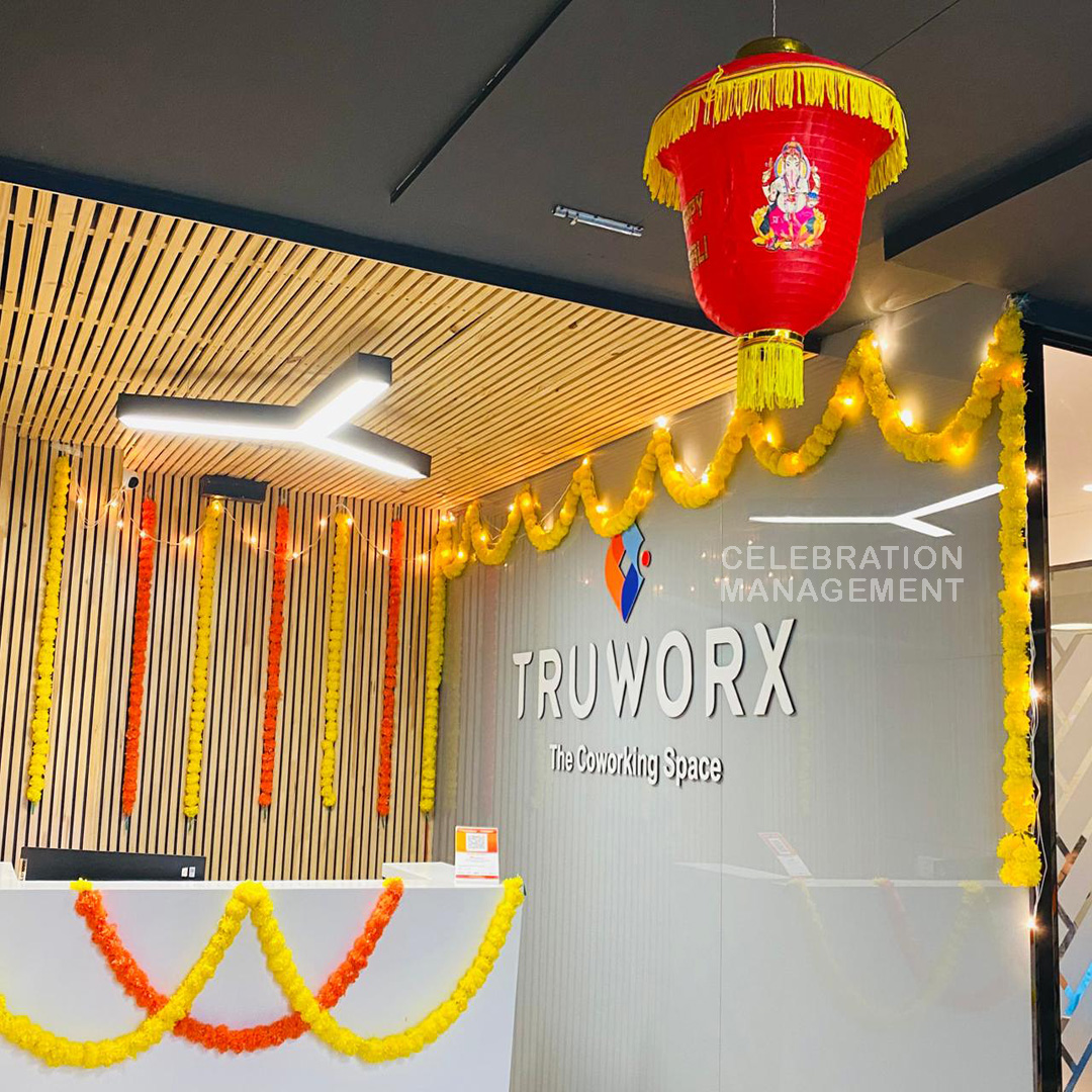 Creative Diwali Decoration in Office