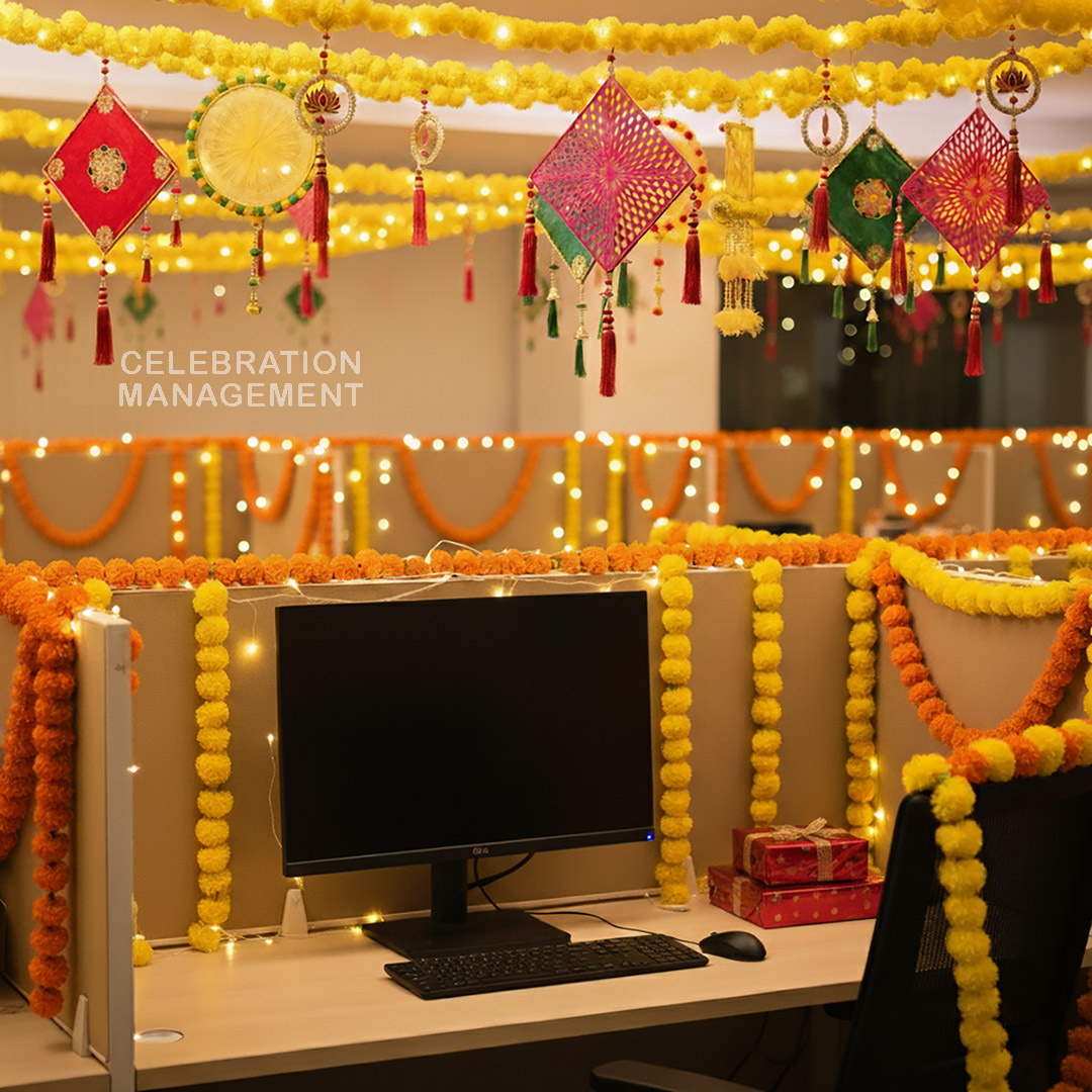 Traditional Diwali Office Decoration