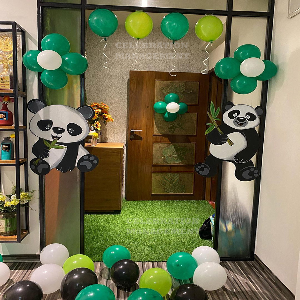 Panda Theme birthday Decoration at Home