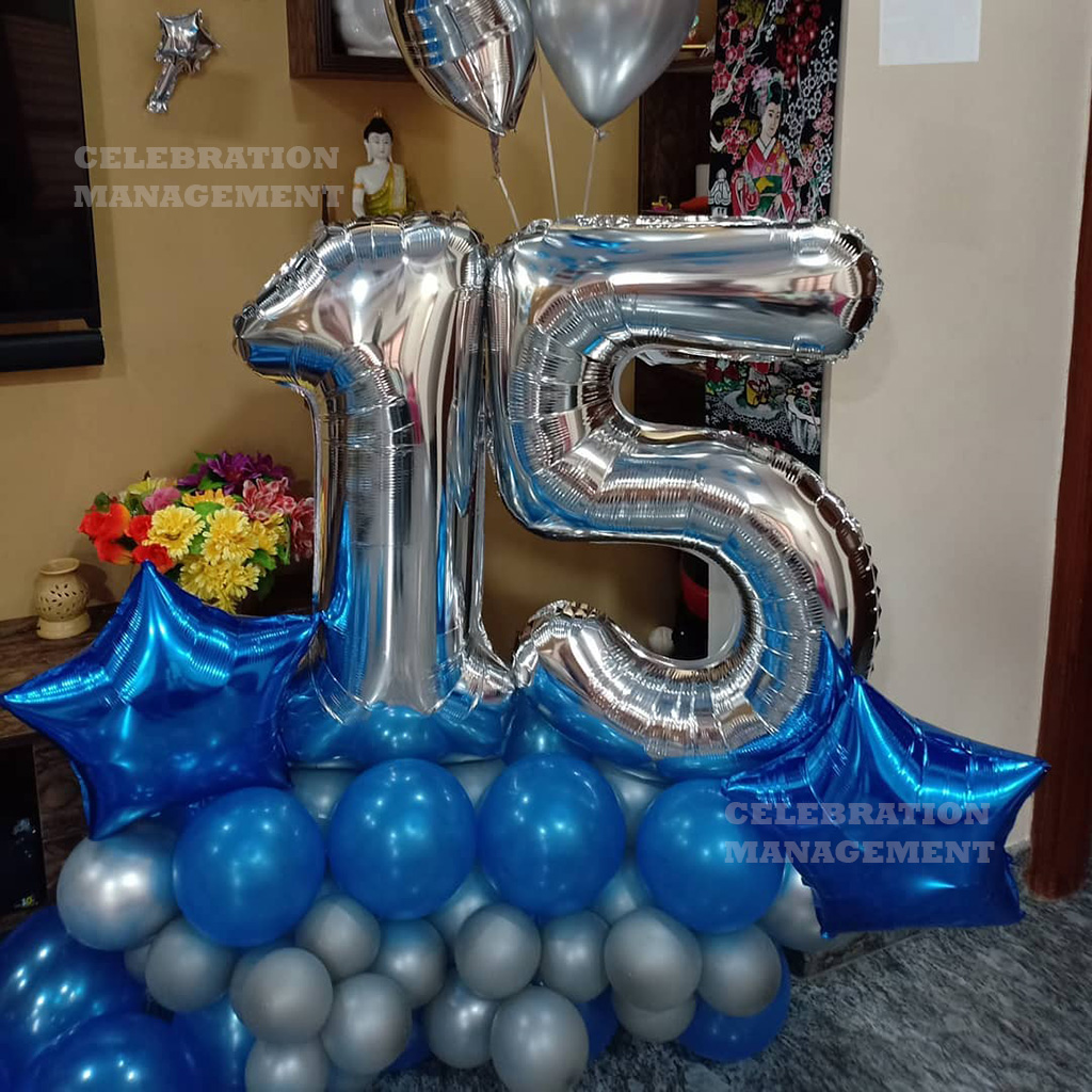 Glittery Blue and Silver Birthday Surprise