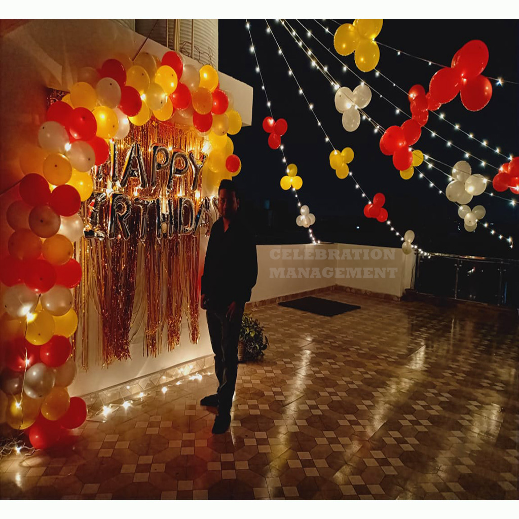 Simple Birthday Celebration on Terrace